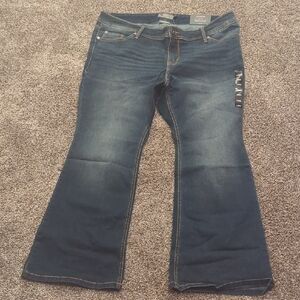 Torrid Size 16 Extra Short Dark Blue Flare Jeans